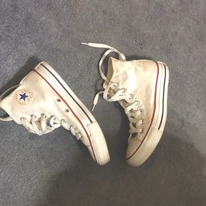 Converse white high top sneakers